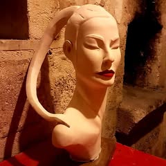 Bust with ponytail