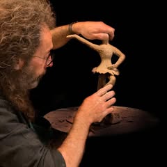 İsmail working on ballerina statue